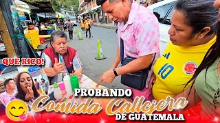 PROBANDO COMIDA CALLEJERA Y HACIENDO LAS COMPRAS EN GUATEMALA. Mira que rico lo que nos encontramos😋