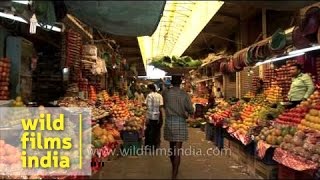 Fresh fruit on sale at a market in Mysore