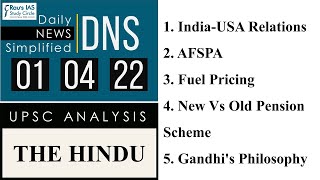 THE HINDU Analysis,  01 April 2022 (Daily Current Affairs for UPSC IAS) – DNS
