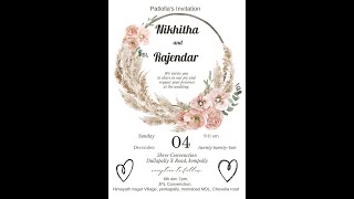 Nikhitha weds Rajendar