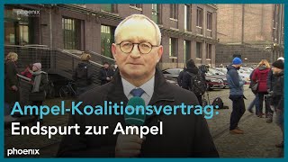 Ampel-Koalition: Korrespondent Erhard Scherfer in Berlin im Vorfeld der Pressekonferenz