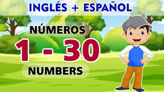 ⭐Números del 1 al 30 en Inglés y Español 🧠🙋‍♀️I Numbers 1 to 30 in English and Spanish I