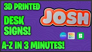 How To Design and 3D Print NAMEPLATES For FREE!