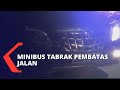 Diduga Sopir Mengantuk, Sebuah Minibus Tabrak Pembatas Jalan di Jakarta Selatan!