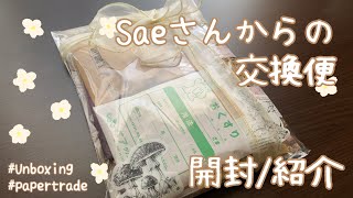 【交換便】SAEさんからの交換便*開封/紹介*今回もとっても素敵で幸せいっぱいです🕊【unboxing/ASMR】