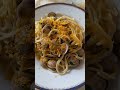 linguine vongole bottarga e scorza di limone