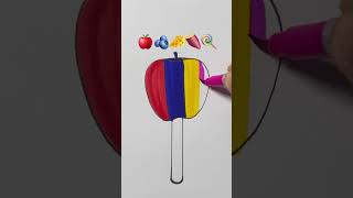 Satisfying creative art 🍎🫐🧀🍠🍭#shorts #short #ytshorts #satisfying