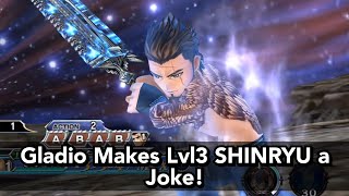 Gladio Makes Lvl3 SHINRYU a Joke! Weekly Crystal Quest Run (Black) [DFFOO JP]