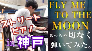 Fly me to the Moon (cover.) street piano performance 【デュオ神戸】