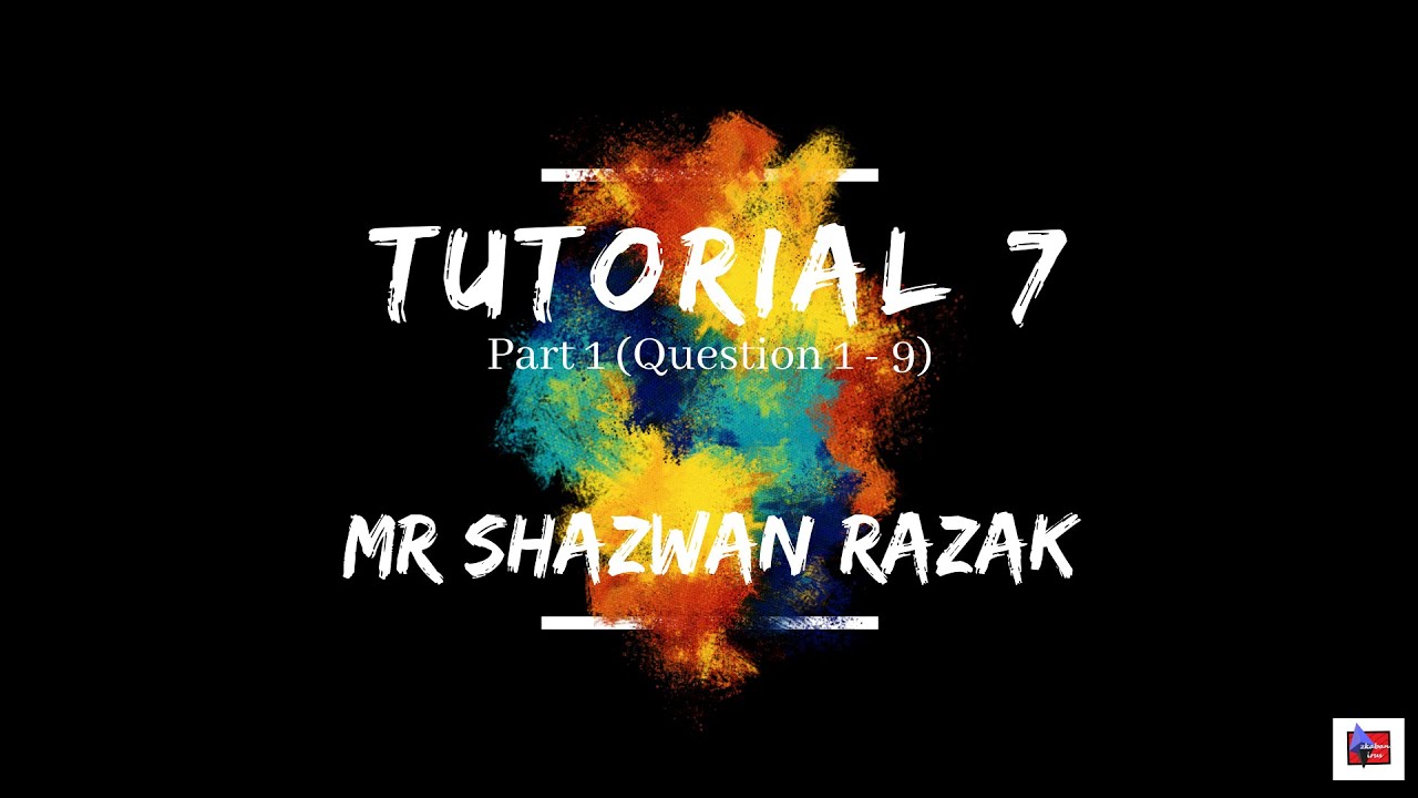 Tutorial Chapter 7 Part 1 Youtube
