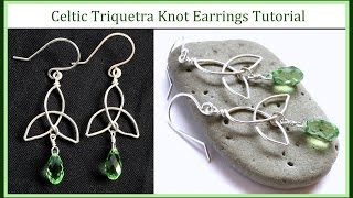 Easy Jewelry Tutorial : How to Make a Celtic Knot Charm & Trinity Knot Earrings : Wire Wrapped