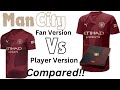 24/25 Manchester City Shirt Away Third Kit Fan Vs Player Review & COMPARED! Premier League Jersey