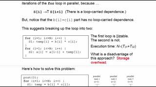 Lecture 5b. DOACROSS parallelism