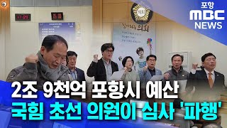 2조 9천억 포항시 예산..국힘 초선 의원이 심사 '파행' (2024.11.25/뉴스데스크/포항MBC)