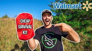 Testing CHEAP WALMART SURVIVAL KIT!!! (Surprising Result!)
