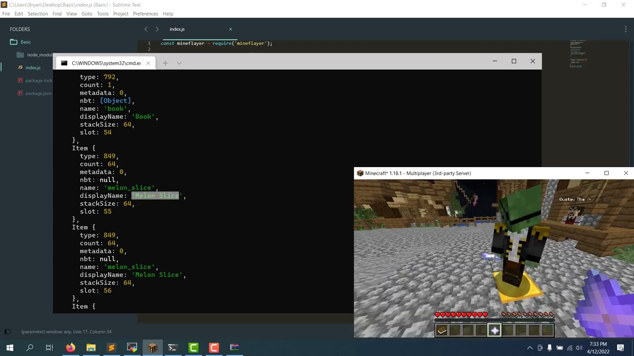 Mineflayer Clicking Menus Youtube