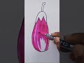 আসুন সহজে m দিয়ে বেগুন আঁকি easydrawing brinjal begun