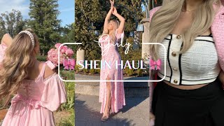 🎀GIRLY SHEIN HAUL🎀 Bows , corsets, preppy style tops, bags, pearl headbands and more 🙉👛🩰