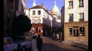 1960s Paris Montmartre, Street Scenes, Colour Archive Footage