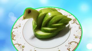 How to Make Apple Swan ? (Fruit Carving, Food Art)