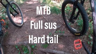 【MTB】マウンテンバイク　フルサスとハードテイルでトレイルライドした結果　こんなに違う（╹◡╹）