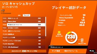 ソロキャッシュカップ予選突破！！終盤集！！【フォートナイト/FORTNITE】