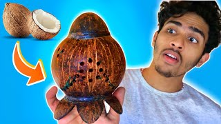 *വിചിത്രമായ FANCY LIGHT*| How To Make A Fancy Light With Coconut Shell | TiPZz A