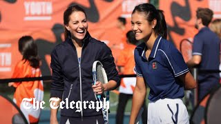 Emma Raducanu and Duchess of Cambridge play tennis doubles