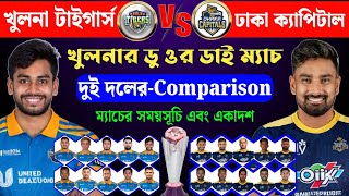 খুলনা টাইগার্স বনাম ঢাকা ক্যাপিটালস। দুই দলের Comparison এবং বেস্ট একাদশ। BPL 2025.