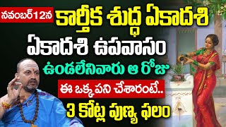 కార్తీక ఏకాదశి-ద్వాదశి 2024 | Karthika Ekadasi Upavasam, Pooja Vidhanam | Nandibhatla Srihari Sharma