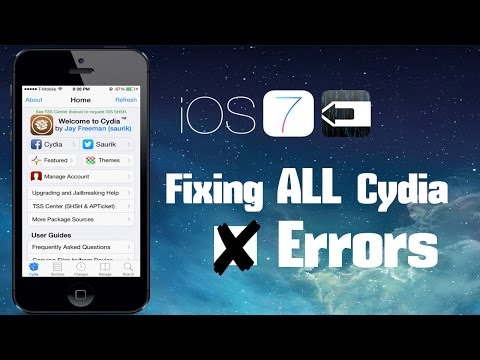 HOW TO FIX ALL CYDIA ERRORS (IOS 7 JAILBREAK) HOW TO FIX ALL CYDIA ERRORS (IOS 7 JAILBREAK)