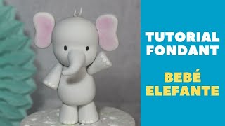 🐘Cómo hacer un ELEFANTE de FONDANT paso a paso con PLANTILLAS