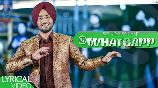WhatsApp | Satinder Sartaaj | Best Punjabi Songs| Lyrical Video