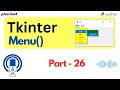 Building Menus in #Python #Tkinter: Learn Menu, Submenu, and More for Your #PythonGUI Application