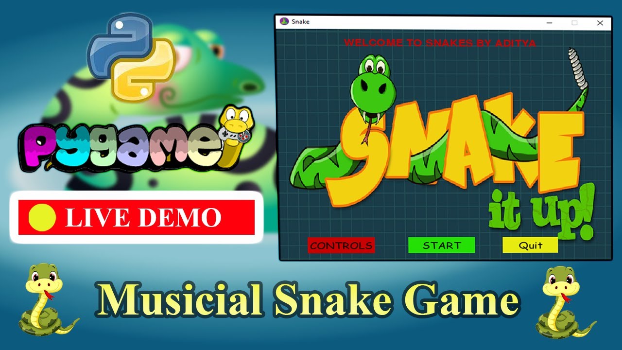 Snake Game In Python || Python Project In One Video || Project Maker ...