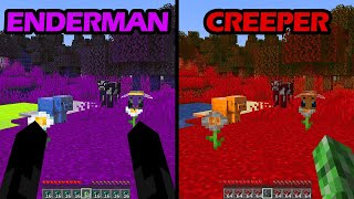 how different mobs see the world