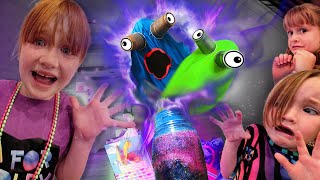 ADLEY'S 8th BiRTHDAY!! Rainbow Ghosts and Pizza Party, Purple Lava, Escape the Portal, then Presents