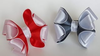 Бантики из атласных лент.Beautiful bow of satin ribbons .