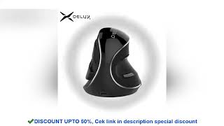 Delux M618PD Wireless+ BT Ergonomic Vertical Rechargeable Mouse 4000DPI 6 Buttons Removable Palm Res