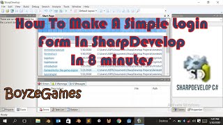 How to make a simple login form in sharpdevelop