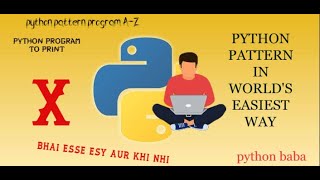 python pattern program to print stars in X shape mostly asked in interview