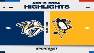 NHL Highlights | Predators vs. Penguins - April 15, 2024