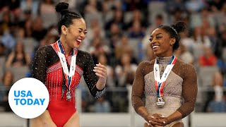 Simone Biles gave Suni Lee words of encouragement after a scary turn on vault |