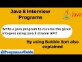 Write a java program to reverse the given integers using java 8 stream API?