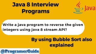 Write a java program to reverse the given integers using java 8 stream API?