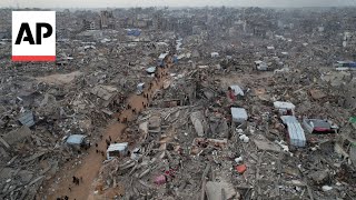 Drone video shows widespread devastation in northern Gaza after 500 days of war