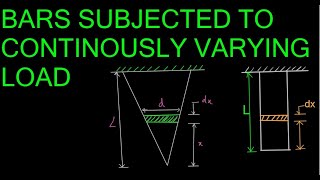 11. BAR SUBJECTED TO CONTINUOUSLY VARYING LOADS