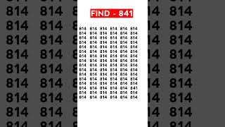 Let See How Genius You are - Find 841 #Shorts