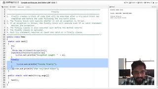 Object Oriented Concepts: Finally(Module 3)