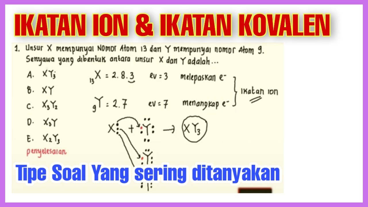 Kimia Kelas 10 | Bahas Soal Ikatan Ion Dan Ikatan Kovalen - YouTube